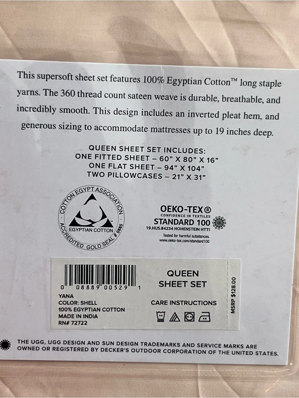 UGG Yana Queen Sheet Set New!!